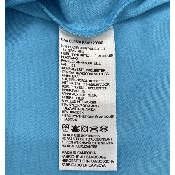 Wilson Tank Top Womens XL Built In Bra V Neck Blue - Picture 4 of 6